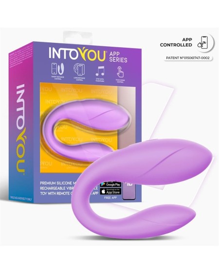 couple toy with app flexible silicone lavender