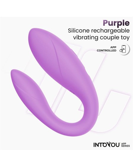 couple toy with app flexible silicone lavender