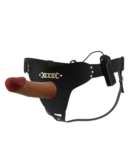 strap-on with holow dildo, vibration and remote control starks