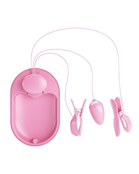 surprise box vibrant egg and electric shock nipple clamps rose