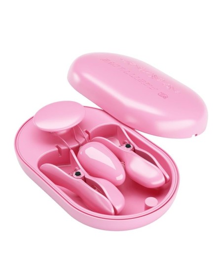 surprise box vibrant egg and electric shock nipple clamps rose