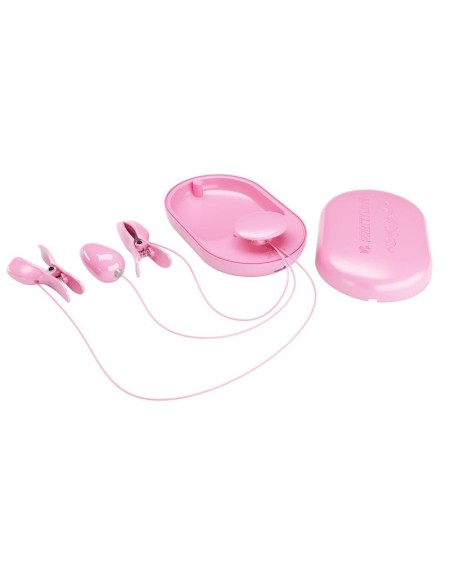 surprise box vibrant egg and electric shock nipple clamps rose