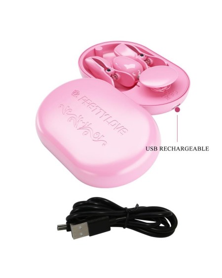 surprise box vibrant egg and electric shock nipple clamps rose