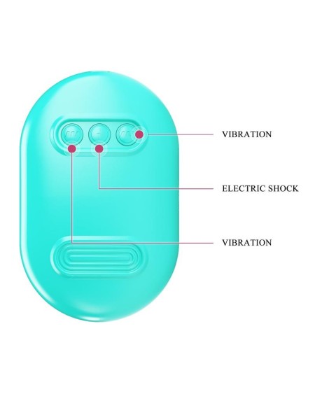 surprise box vibrant egg with electric shock nipple clamps blue