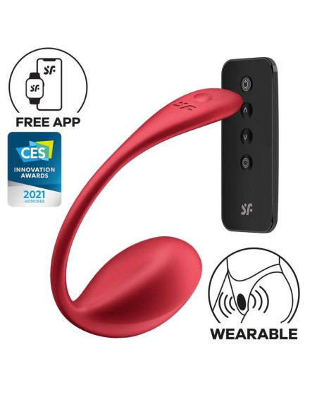 shiny petal with satisfyer connect app red