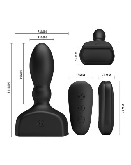 inflatable butt plug with remote control mr. play