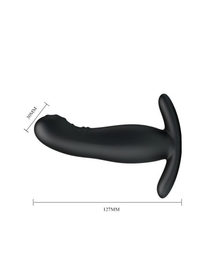 prostate massager with ticling beads and vibration