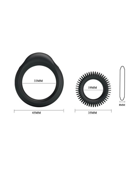 manhood set of 2 cock ring