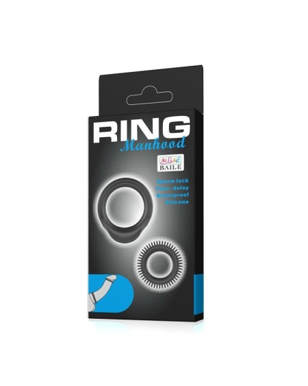 manhood set of 2 cock ring