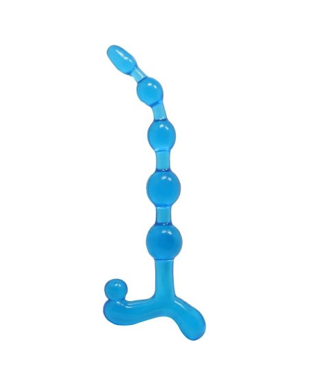 bendy twist anal beads blue