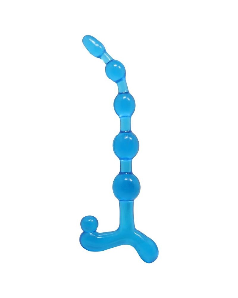 bendy twist anal beads blue