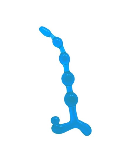 bendy twist anal beads blue