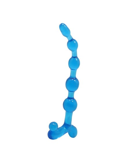 bendy twist anal beads blue