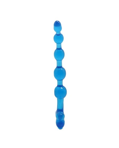 bendy twist anal beads blue