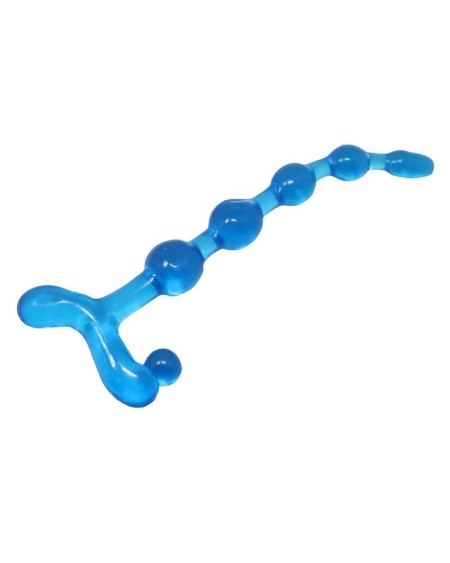 bendy twist anal beads blue
