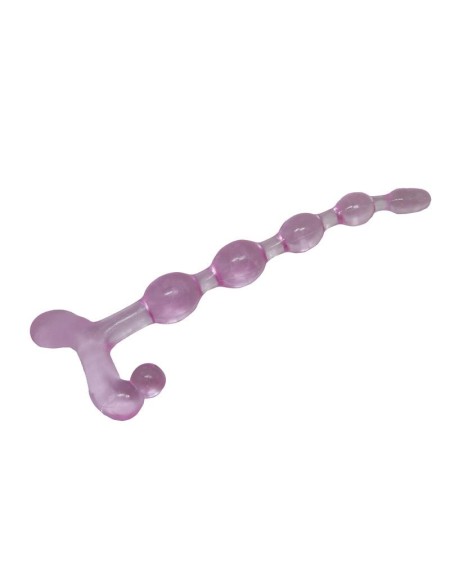 bendy twist anal beads rose