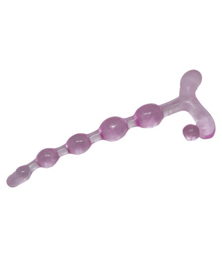 bendy twist anal beads rose