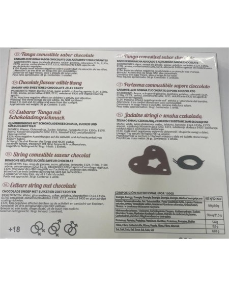 gummy thong chocolate unisex