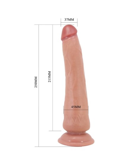sliding peau réaliste dildo tan 25 cm