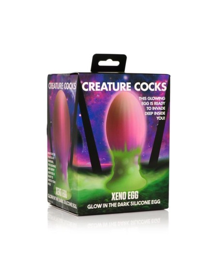 glow-in-the-dark silicone xeno egg xl 6.9