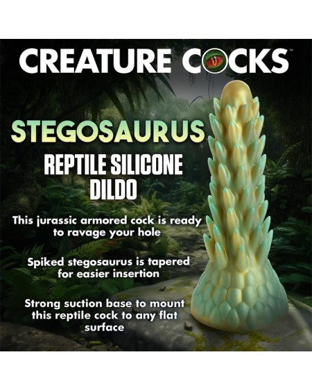 stegosaurus spiky reptile dildo