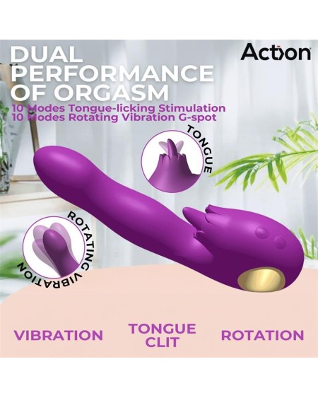 toka vibe with swinging 360o and stimulating licking tongue