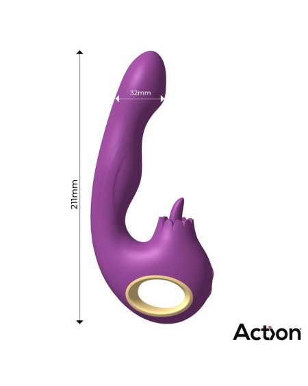 toka vibe with swinging 360o and stimulating licking tongue