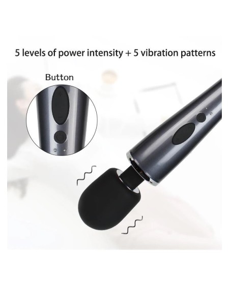 wand massager relyme usb silicone noir