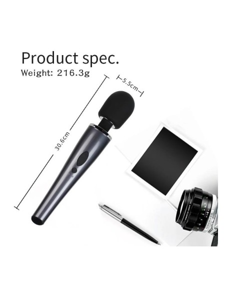 wand massager relyme usb silicone noir