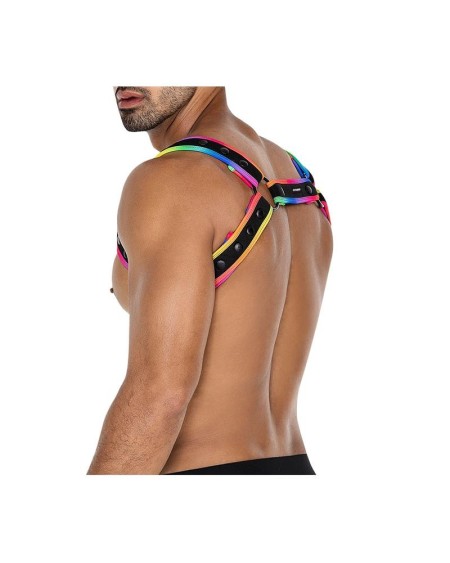 h4rness05 chest harness neon multicolor one size