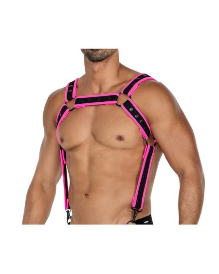 h4rness05 chest harness neon hotpink one size