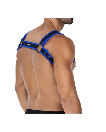 h4rness05 chest harness neon electric blue one size