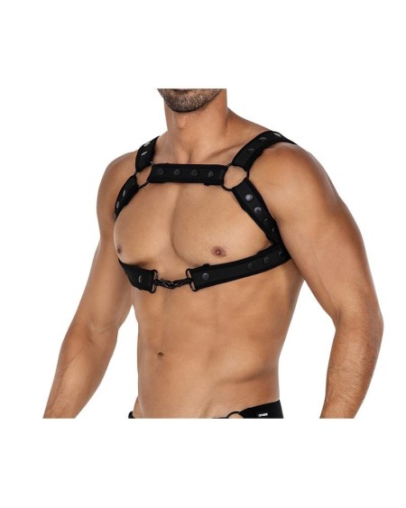 h4rness05 chest harness neon noir one size