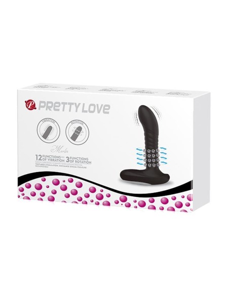 anal masager with rolling beads noir