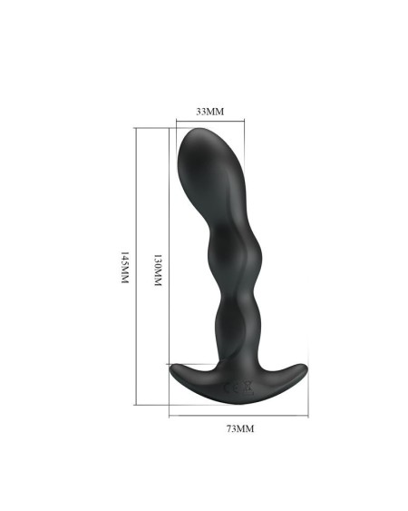 yale butt plug with vibration noir