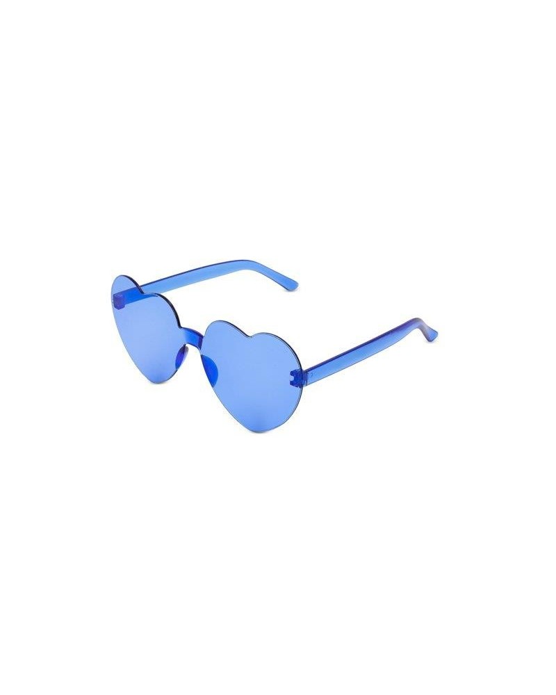 party heart-shaped glasses blue