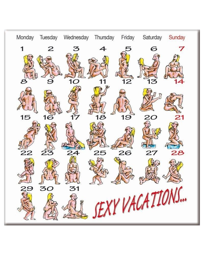 kamasutra calendar magnet