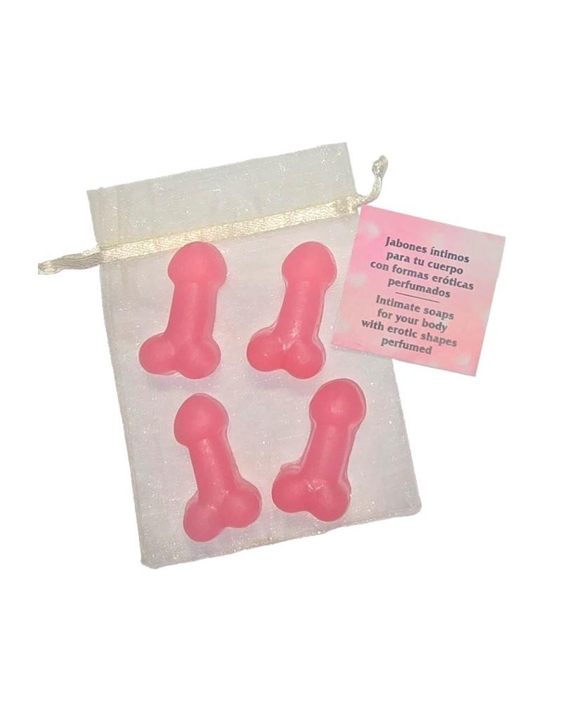 set of 4 penis shaped mini soaps scented