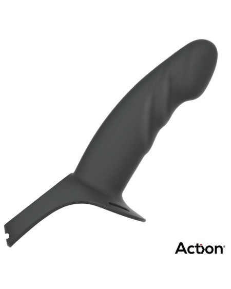 strap-on with hollow dildo premium silicone size s noir