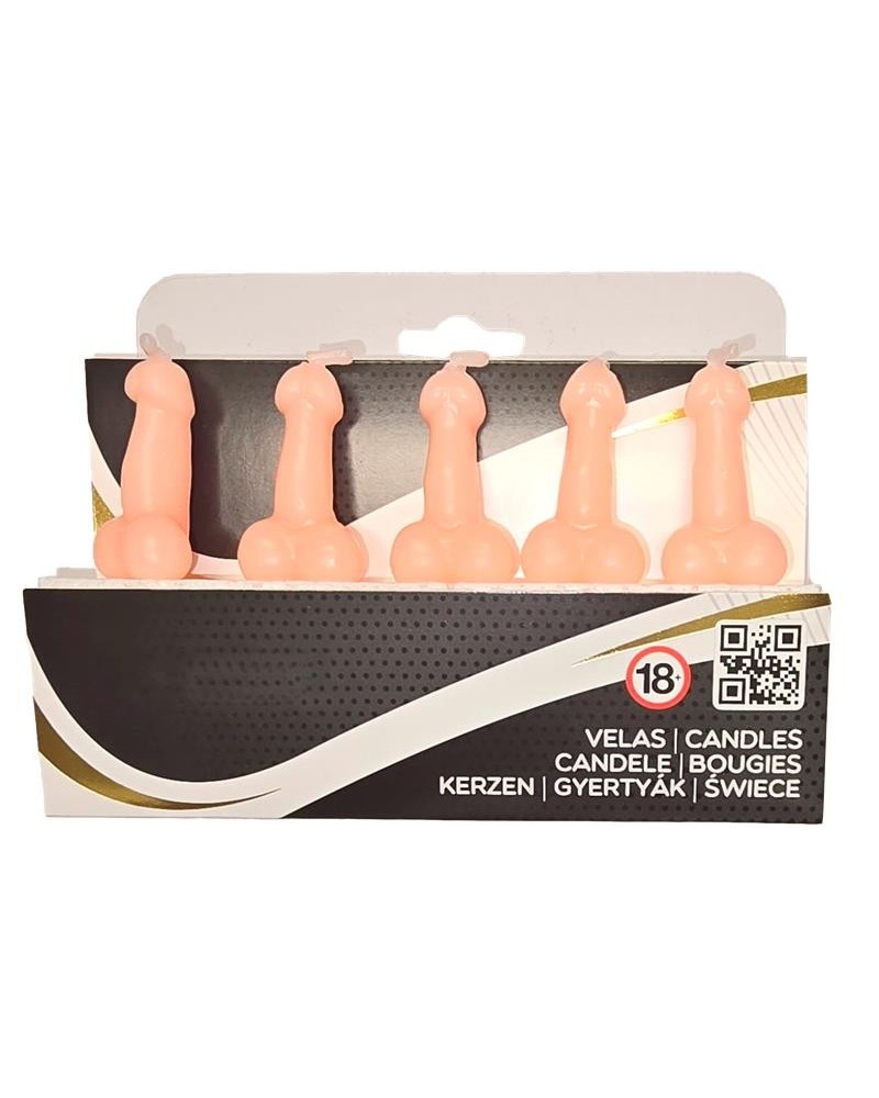 5 penis-shaped candles set
