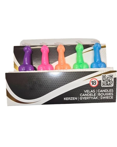 5 penis-shaped candles set