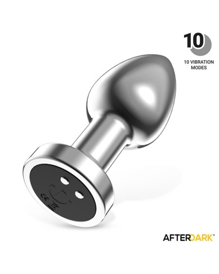 dimpor chrome anal plug with vibration and magnetic usb size s