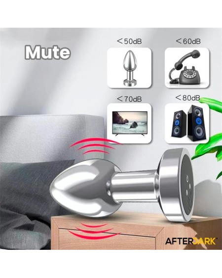 dimpor chrome anal plug with vibration and magnetic usb size s
