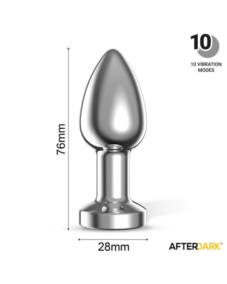 dimpor chrome anal plug with vibration and magnetic usb size s