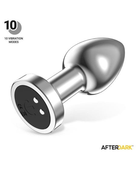 dimpor chrome anal plug with vibration and magnetic usb size l