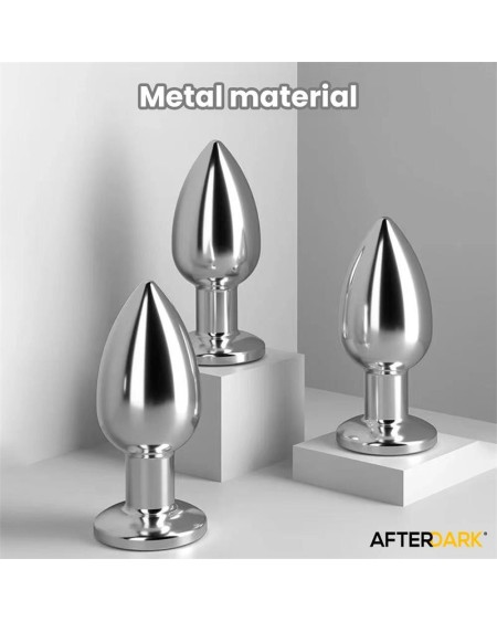 dimpor chrome anal plug with vibration and magnetic usb size l