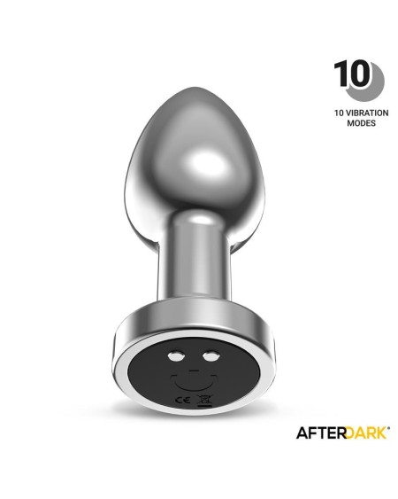 dimpor chrome anal plug with vibration and magnetic usb size m
