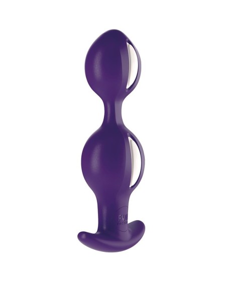 b balls duo butt plug anal with weight whitedark violet