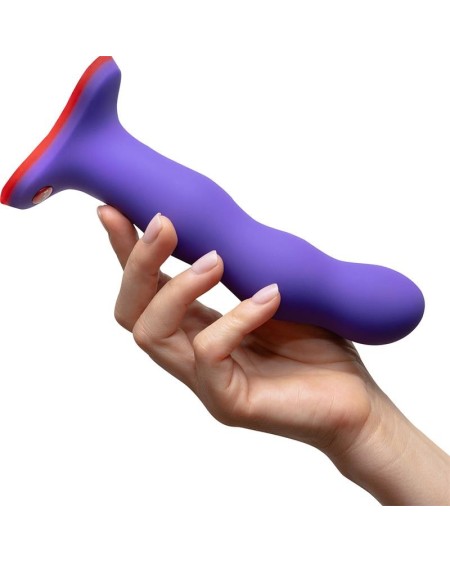 bouncer dildo with internal beads flashy violet