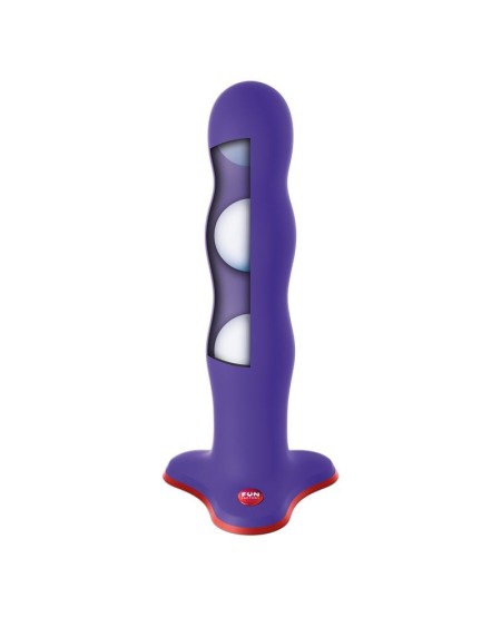 bouncer dildo with internal beads flashy violet
